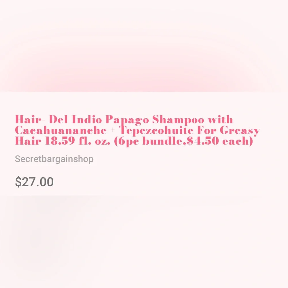 CACAHUANANCHE + TEPEZCOHUITE Shampoo W Licania Arborea + Mimosa Tenuiflora 1 NWT